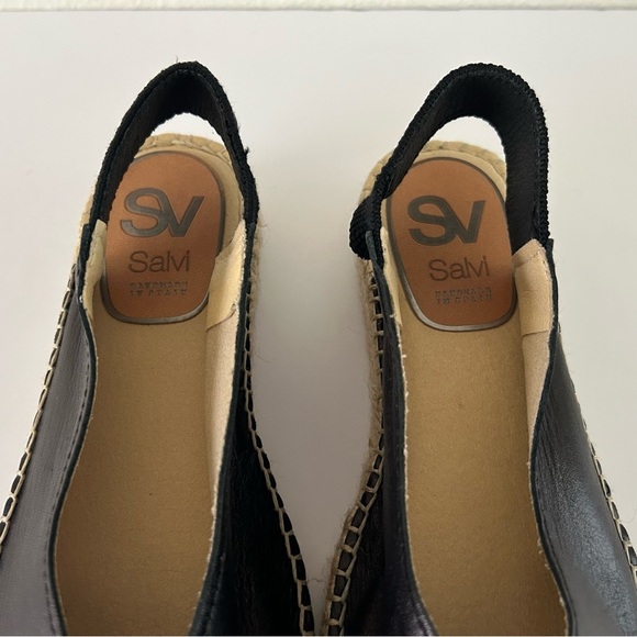 Salvi SV Slingback Espadrille Flats Euro Summer Sandal Brown Size EU36 US 5.5 - Picture 8 of 12